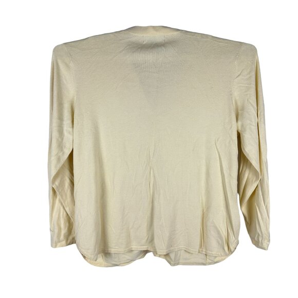 Denim & Co. Women's Yellow Button-Down Cardigan Sweater 1X - Picture 3 of 5